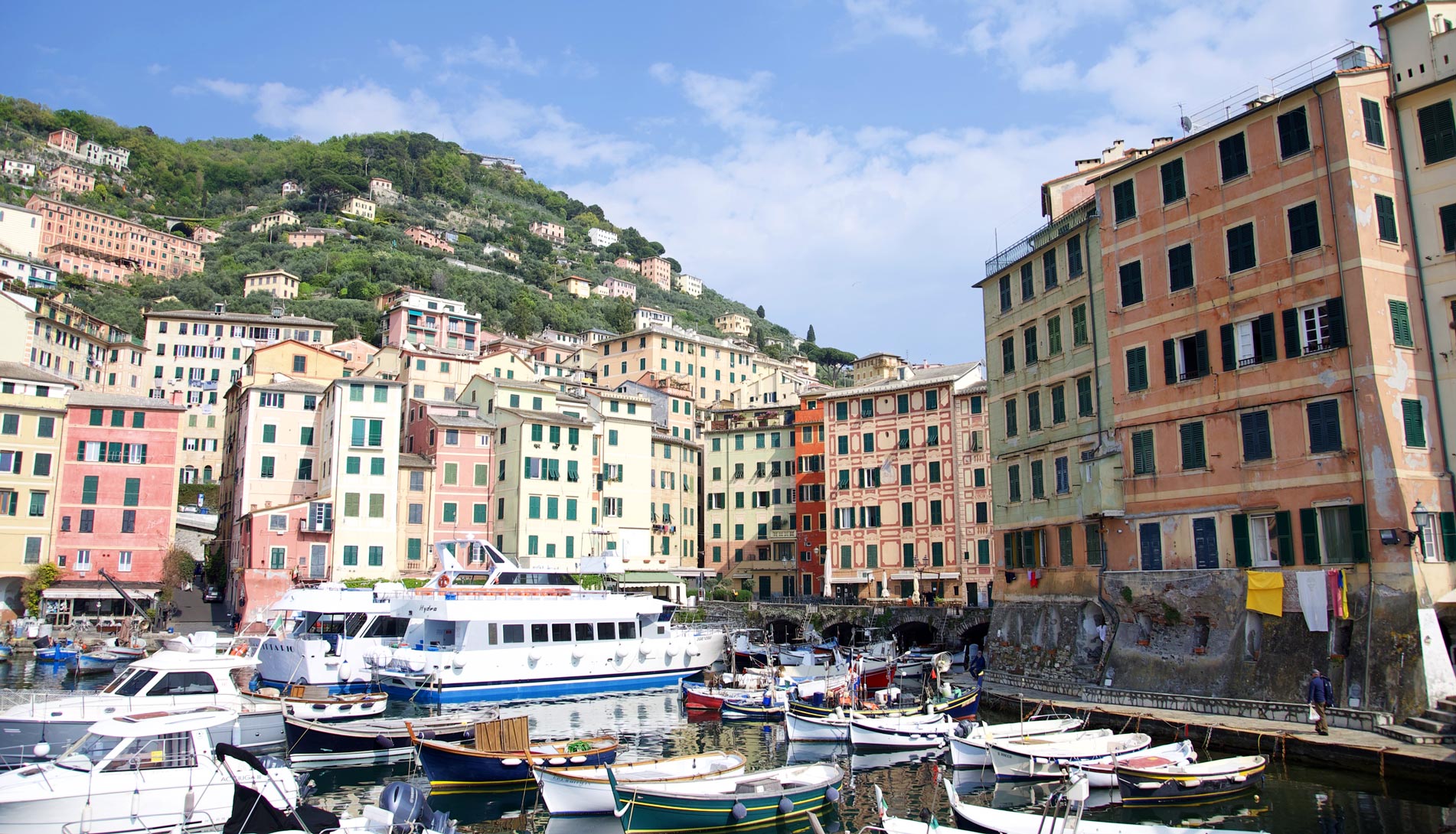 Panorama on the small port of Camogli